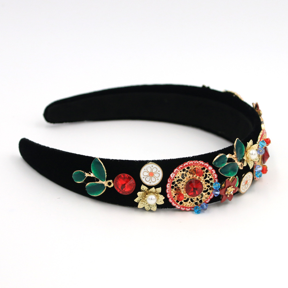 New Fashion Baroque High-end Gem Handmade Metal Forest Series Catwalk Headband Nihaojewelry Wholesale display picture 7