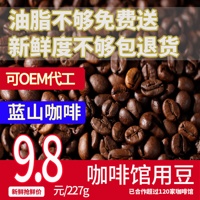 芙茵莊園 藍山風味經典拼配新鮮烘焙咖啡豆粉 可磨純黑咖啡粉227g