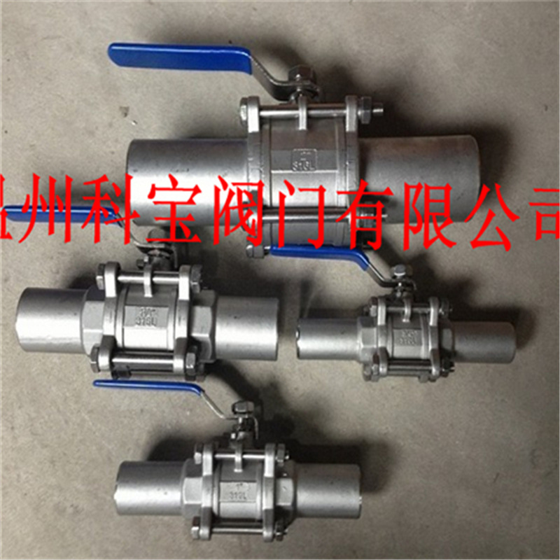 1-1/4寸 304材质不锈钢三片式全通径承插焊接球阀 Q61F-40P