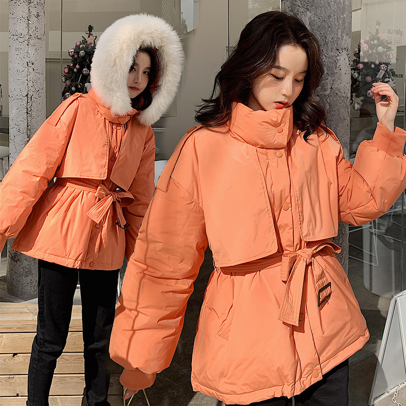 Down Jackets have cash less than that is registered in the accounts 2019 winter new pattern Korean Edition fashion Hair collar coat Self cultivation Show thin On behalf of