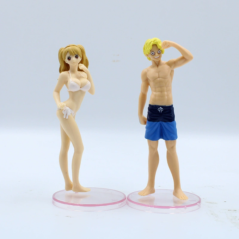 Набор фігурок One Piece — Лuffy, Сабо, Наоми, Робин, Боа Хэнкок, 6 шт мини-фигурки для плавания
