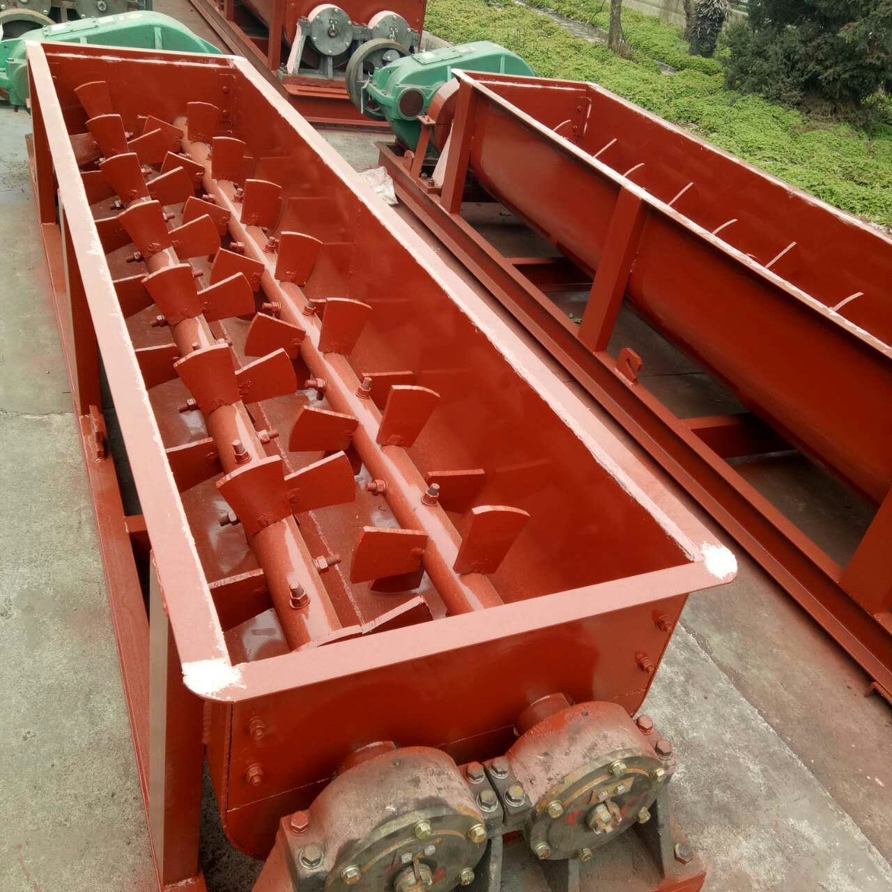 双轴粉尘加湿搅拌机 粉煤灰双轴螺旋搅拌机 混凝土强制式搅拌机