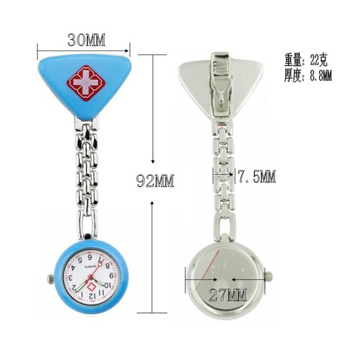 Triangular nurse watch plastic brand nurse watch printed nurse hanging watch cross pocket watch clip doctor nurse watch