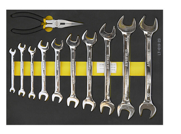 史丹利11件套双开口双头呆扳手工具托套装LT-019-23