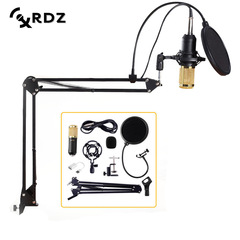 Factory direct supply capacitive microphone BM-800 mobile phone computer live broadcast karaoke microphone USB sound card bracket set