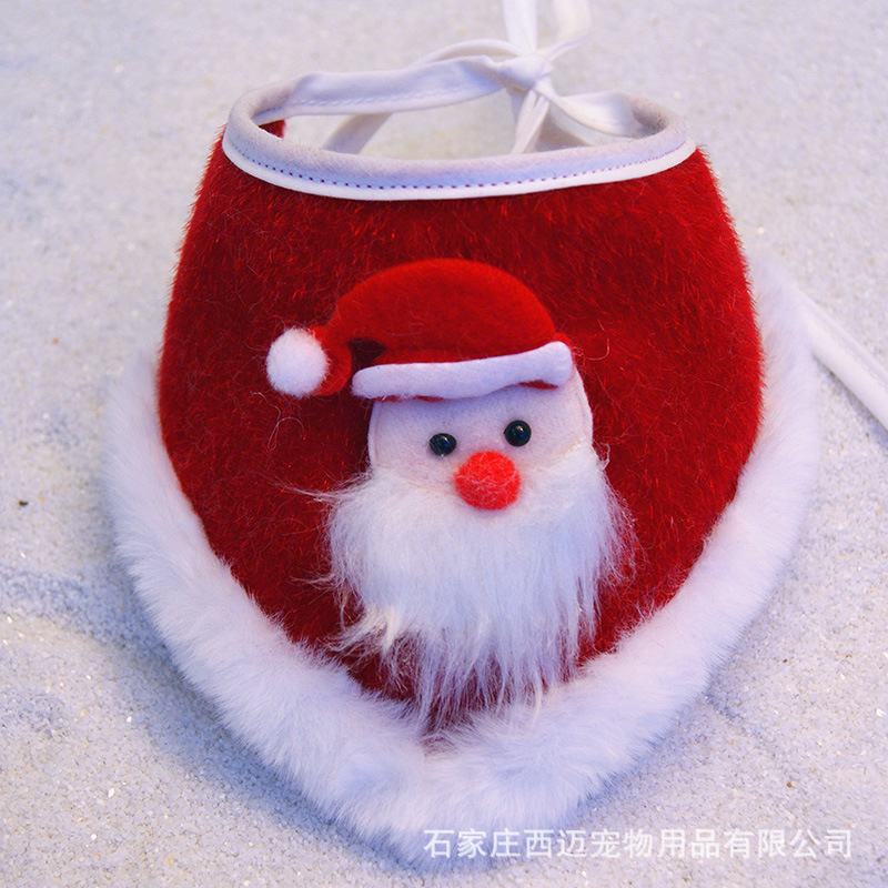 Scarf, universal Christmas eating bib, cute bow tie for elderly, dress up 2