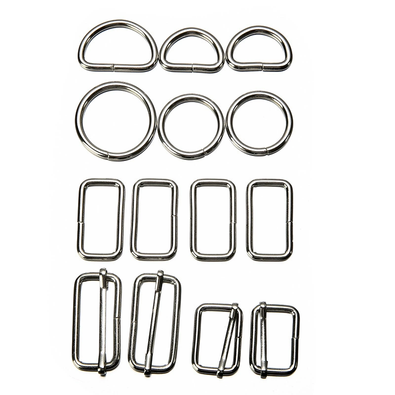 Фабрика Прямая металлическая D Пряжка в наличии квадратная пряжка кольцо тяги сердечника Японская Пряжка D-образная кольцо