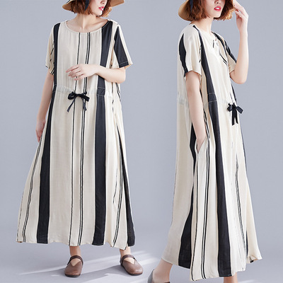 summer new pattern Simplicity T-shirts Frenum Dress mm Korean Edition Easy Show thin Dress 2021