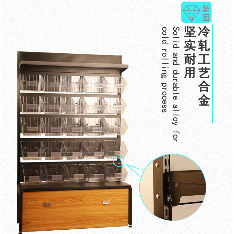 厂家供应超市钢木货架散称休闲食品零食架展示货架便利店小卖部