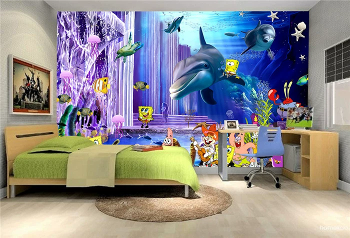 Самоклеящиеся милые обои ПВХ, 3D