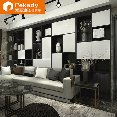 工厂直销全铝合金衣柜 全铝衣帽间现代饰品柜定制组合衣橱|ms