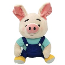會動的耳朵生肖豬毛絨公仔可愛粉色小豬電動發聲軟玩具定制3C認證