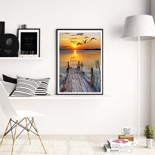 DIY Diamond Painting Full of Diamonds Sunset Wild Goose Dot Diamond Cross Stitch Decorative Painting Amazon Aliexpress Best Selling Model