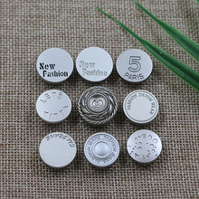 现货批发高档英文牛仔工字钮 摇头扣子服装服饰金属纽扣logo设计