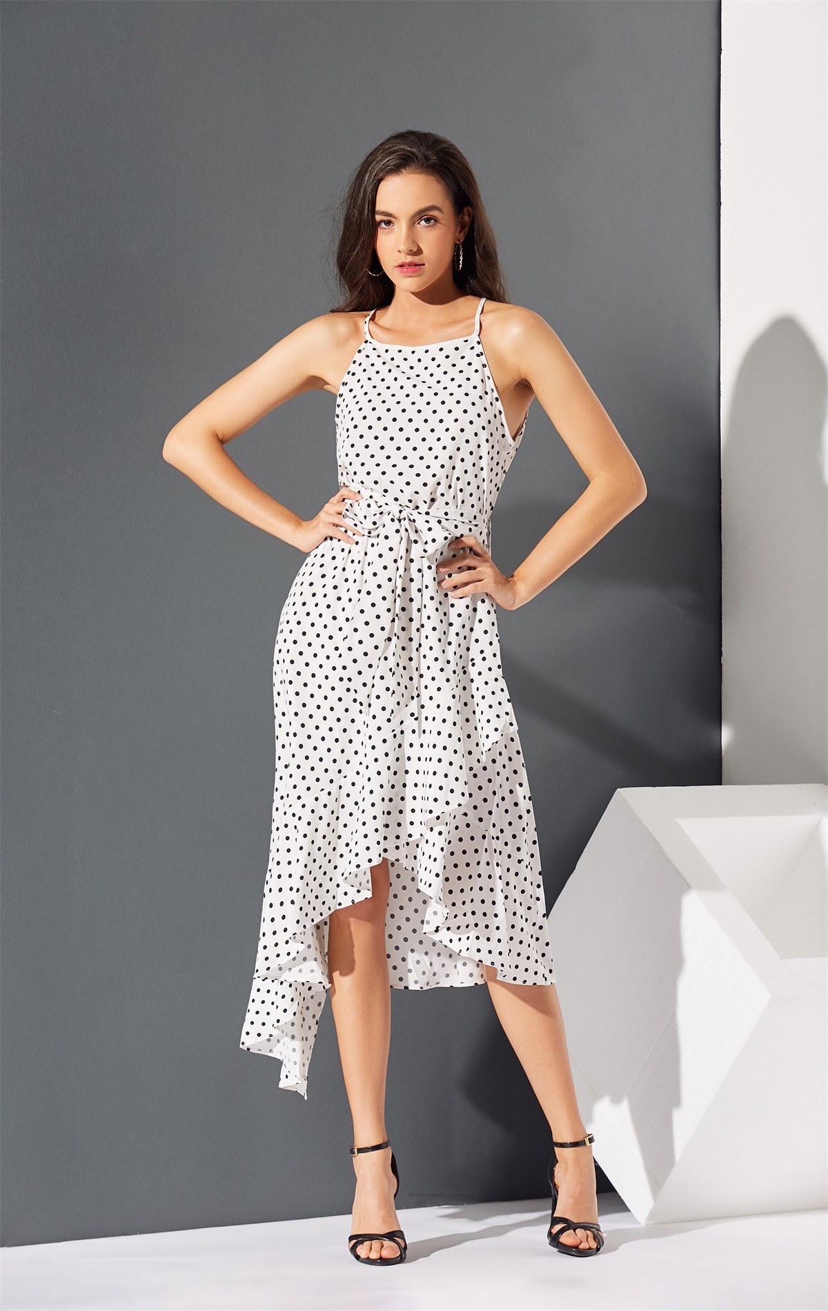 new polka dot print fashion dress NSSE36098