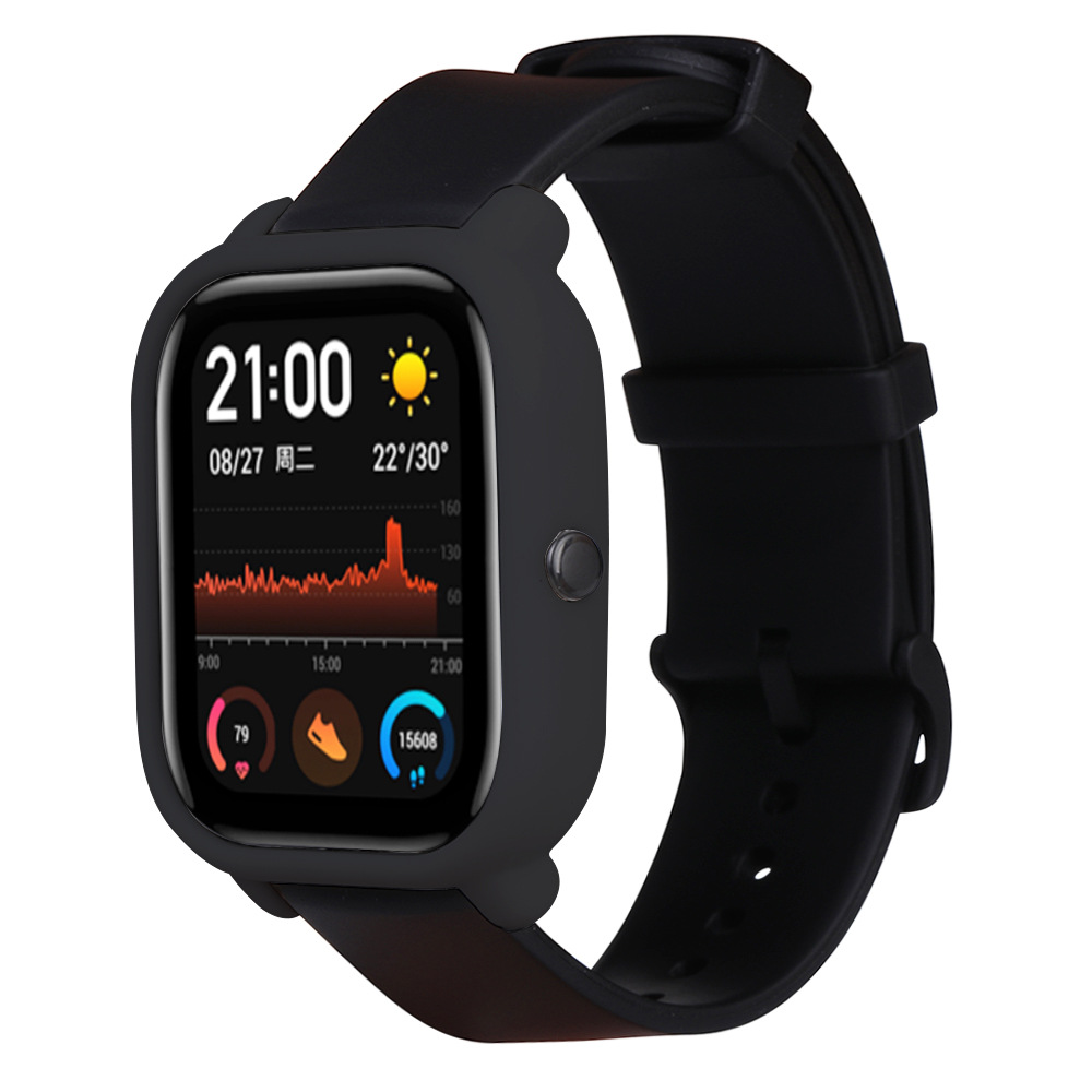 Suitable for Huami Amazfit GTS silicone protective case, solid color anti-drop and scratch-resistant soft rubber protective cover, soft undefined