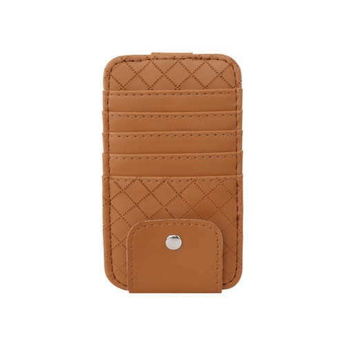 Car PU leather glasses holder car glasses frame car multifunctional sun visor ticket card holder card bag storage bag