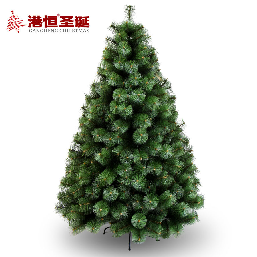 Nuevo modelo de árbol de Navidad, árbol de agujas de pino verde, árbol de agujas de pino de cedro artificial gigante con encriptación automática, suministros navideños.