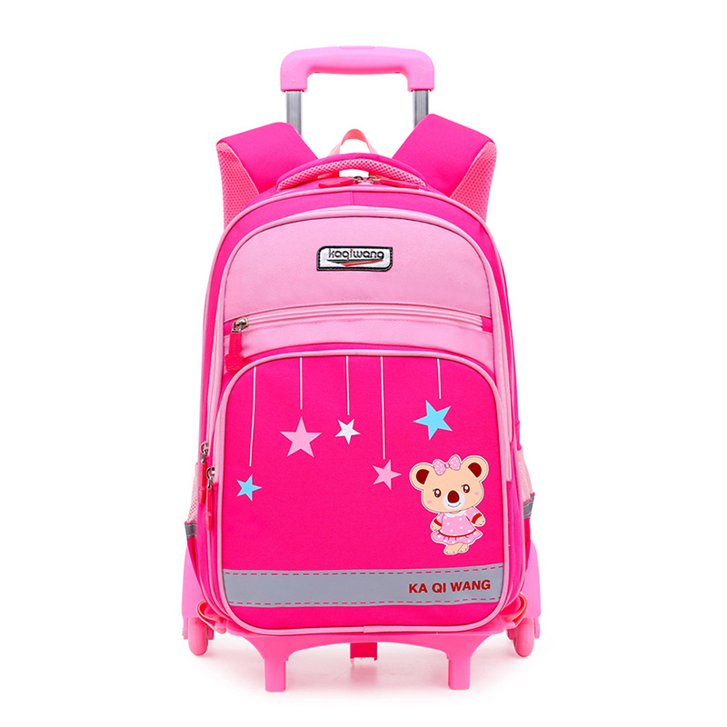 new pattern Schoolbag 1-5 grade men and women Detachable 6 stairs Shoulders children pull rod schoolbag