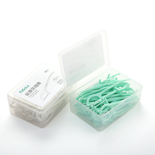 Japanese FaSoLa ultra-fine dental floss toothpick classic dental floss family safety floss stick toothpick box set of 50 pieces