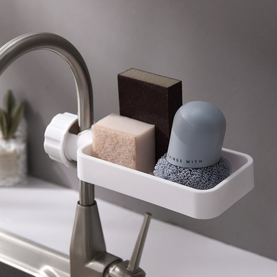 originality Free punch water tap Leachate Shelf Plastic rotate Removable sponge soap Leachate Storage rack