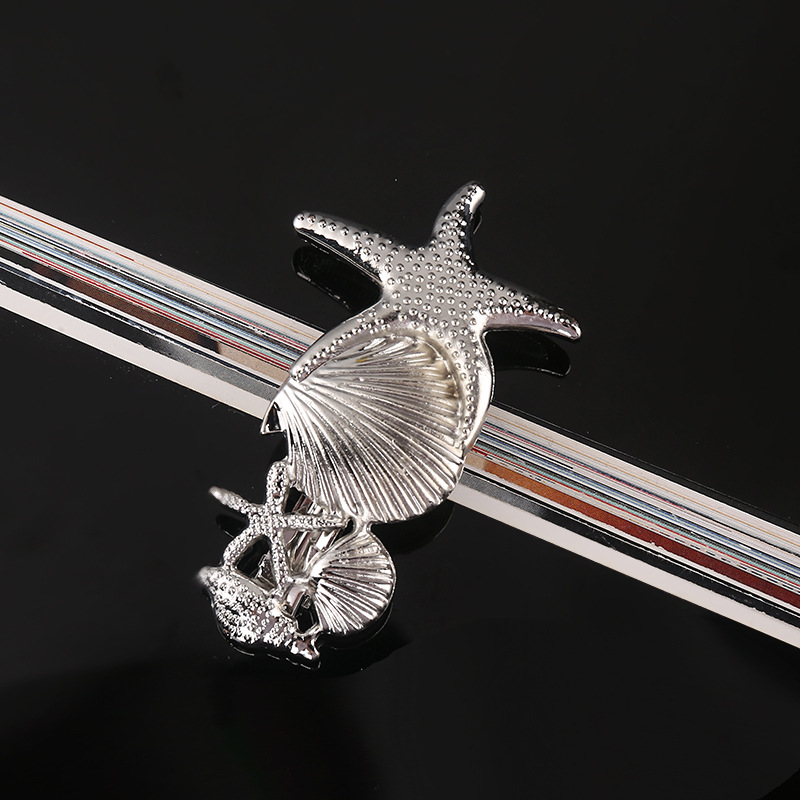 Women's Casual Marine Style Starfish Shell Alloy Inlay Rhinestones Pearl Hair Clip display picture 20