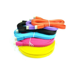 Flat HDMI cable high-definition cable HDMI 1.4 flat wire supports 3D 1080p TV connection line factory wholesale