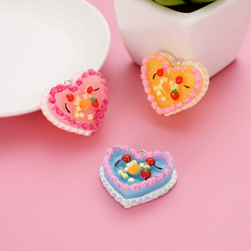 Cream phone case heart-shaped, ring, accessories, DIY