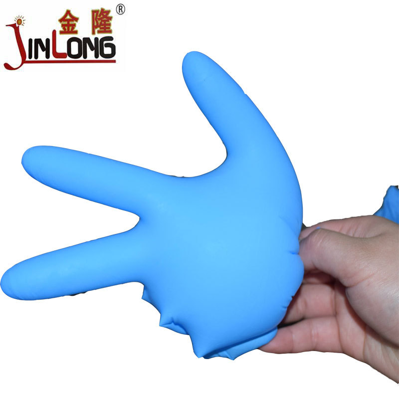 乳胶橡胶手套食品餐饮实验室美容化学一次性兰丁腈防滑防油防水