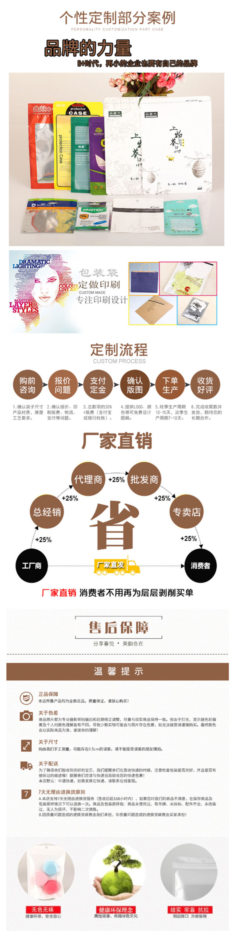 珠光膜阴阳骨袋 自封袋 半透明白色塑料袋 饰品袋子 手机壳包装袋详情21