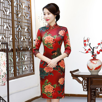 Chinese Dress Qipao for women Large size cheongsam Vestidos chinos