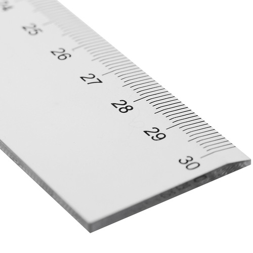 Deli 30cm plastic ruler 6230 drawing tool student transparent stationery ruler