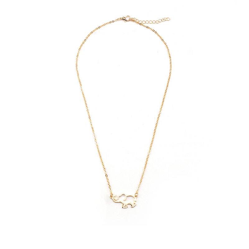 Necklace Classification IG Style Cute Elephant Alloy Plating Hollow Out Women's Necklace