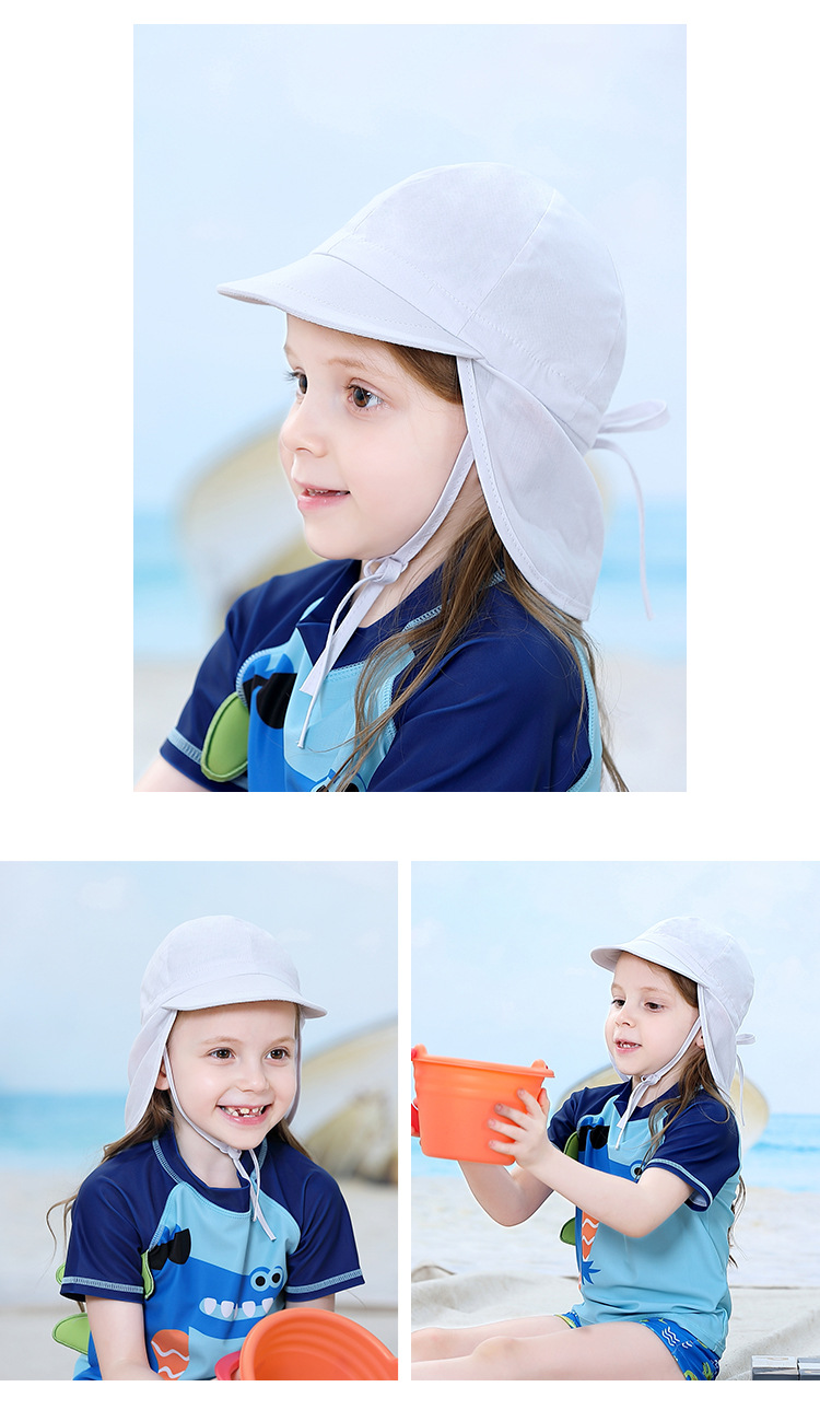 Enfants Unisexe Style Simple Couleur Unie Chapeau De Soleil display picture 2