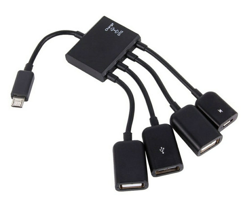 OTG HUB docking station otg one to four switch hub MicroUSB2.04 port splitter Android power supply