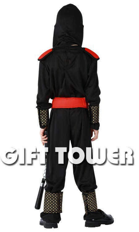 Stage performance costume, Japanese ninja costume,B-0258 divine red gold little ninja role-playing costume cosplay boy Halloween costume detail image 5