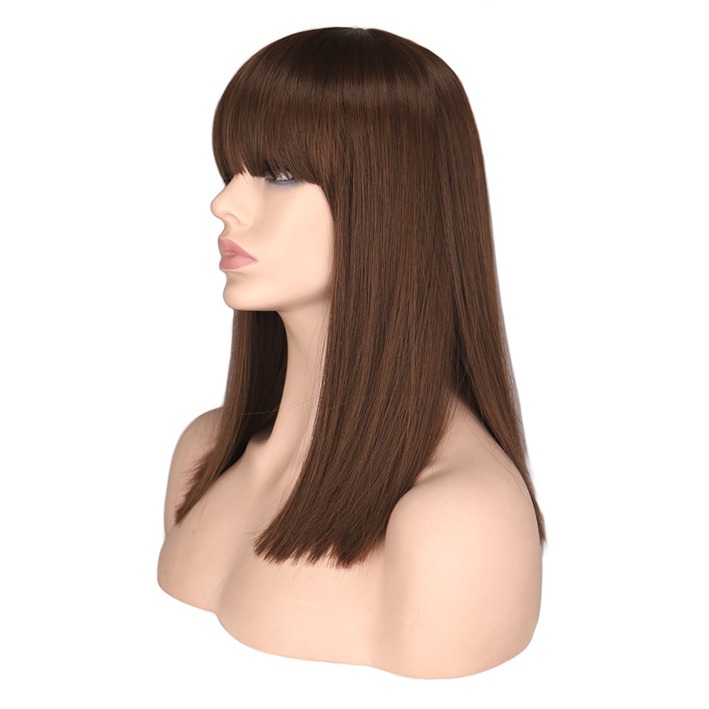 Fashion Short Wavy Head Shoulder-to-shoulder Hair Gradient Color Wig display picture 2