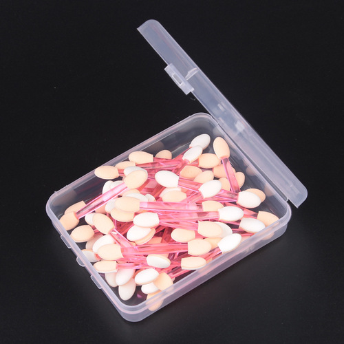 Bulk 6.5cm Double-Ended Eyeshadow Brush Latex Foam Eyeshadow Stick Eye Makeup Brush Disposable Eyeshadow Brush
