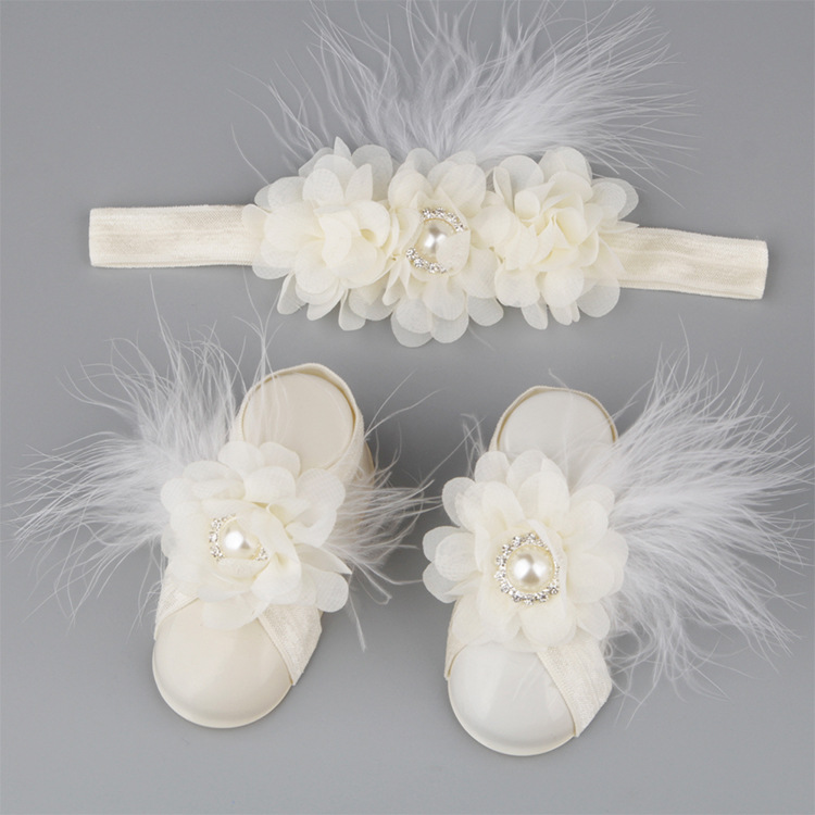 Baby Children Chiffon Flower Head Flower Foot Flower Footband Wholesale Nihaojewelry display picture 11