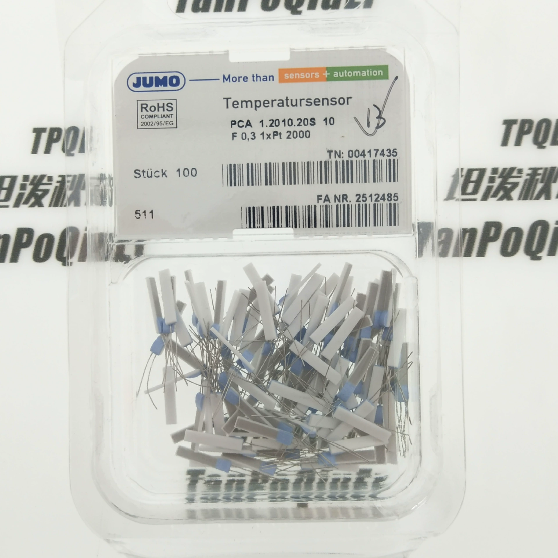 Немецкая платиновая термостойкость JUMO Kubomao PT2000, пленка для измерения температуры, чип TN: 00417435