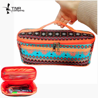 跨境专供户外加厚帆布餐具包BBQ野餐包便携厨具炊具收纳新品批发|ru