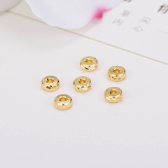 diy飾品配件純銅鍍14K真金不規則隔珠 韓版手工項鍊串珠手工隔珠