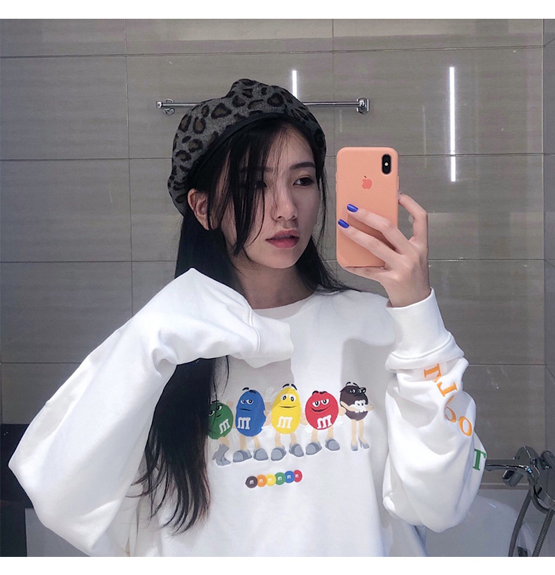 Leopard Print Beret Children's Autumn and Winter Artistic Minimalist Bud Hat Fashion Retro Painter Hat Casual Versatile Trendy Hat_voghion.com