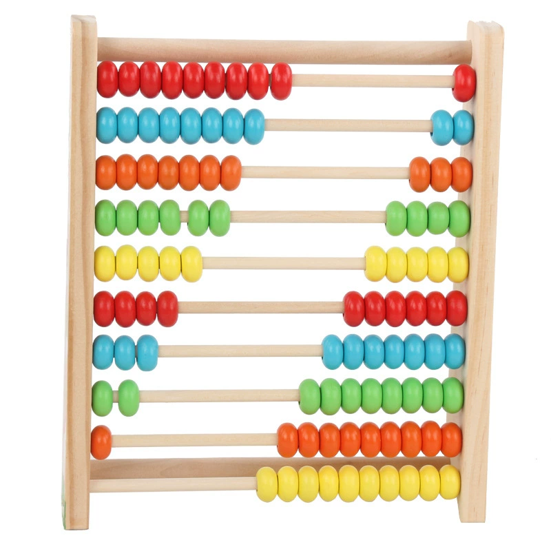 Colorful digital wooden children's smart toy for early age, teaching aids for kindergarten, early education