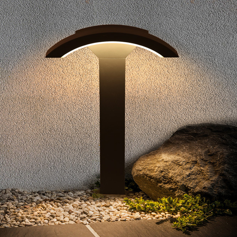 煋粤 压铸草坪灯 10W新款草坪灯圆形柱子户外防水 景观灯 花园灯|ms