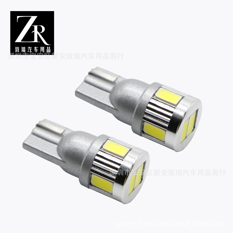 automobile LED Lights T10 5630 6SMD Lensed Super bright LED Showing the wide lights Foam insert t10