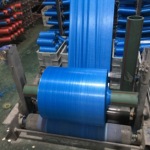 蓝色编织袋筒料 天蓝色蛇皮袋半成品 宝蓝色编织布 编制袋可定做