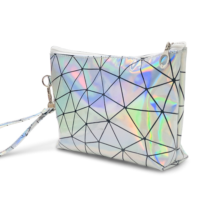 Mädchen Neue Internet-promi-rhombus Kosmetik Tasche Große Kapazität Einfache Aufbewahrung Tasche Kleine Tragbare Tragbare Kosmetik Tasche display picture 3