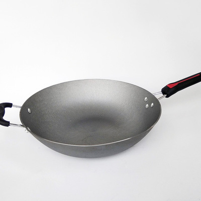 龙峰厂家 手工炒菜铁锅 生铁锅电磁炉通用 铸铁锅菜锅家用|ms