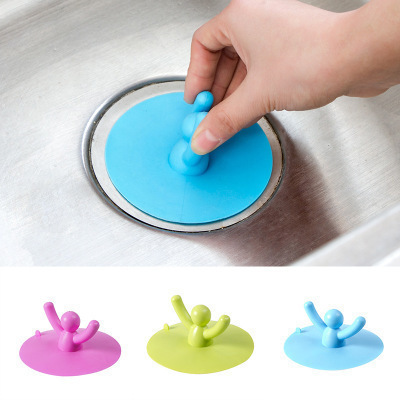 Assistant partner kitchen bathroom sink plug silicone floor drain cover villain wash basin bathtub water plug